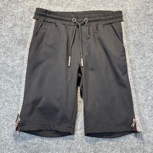 Mondo Track Shorts Men XL Black Sporty Side Zip Athleisure Streetwear